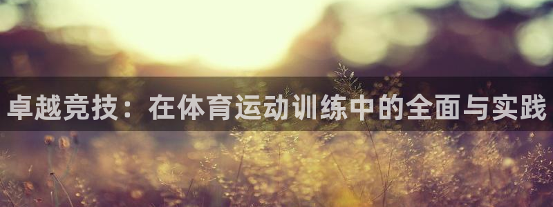 利记官网下载招商电话地址是多少：卓越竞技：在体育运动