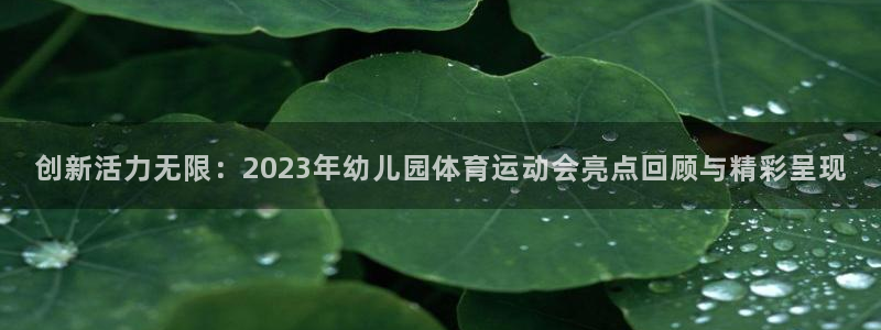 利记官网下载招商电话是多少啊：创新活力无限：2023年幼儿园